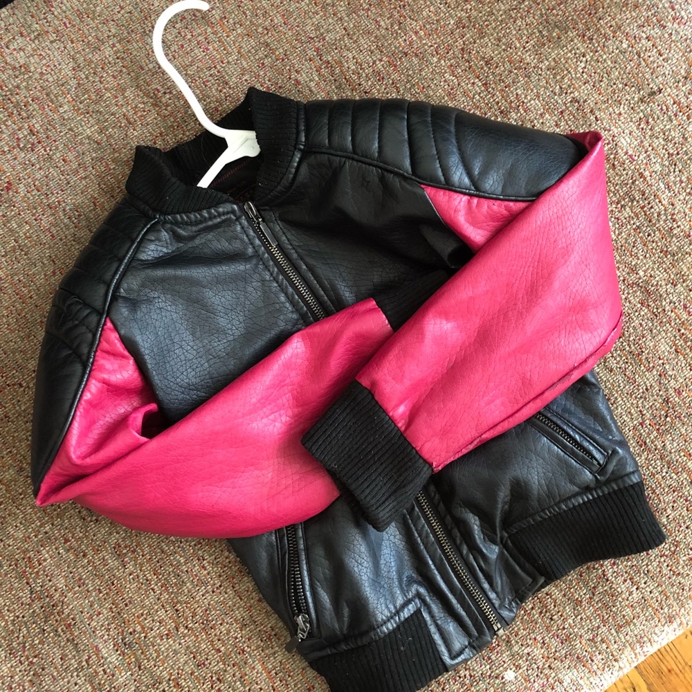 Leather 2color jacket